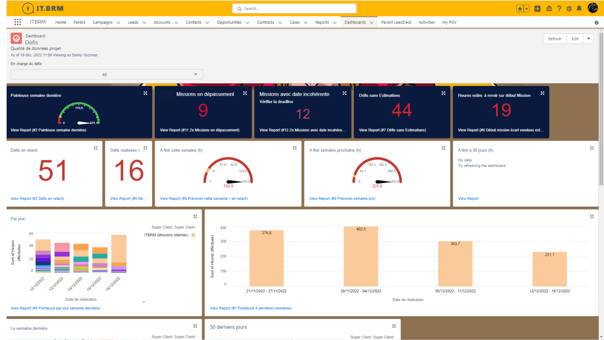 Dashboard Salesforce