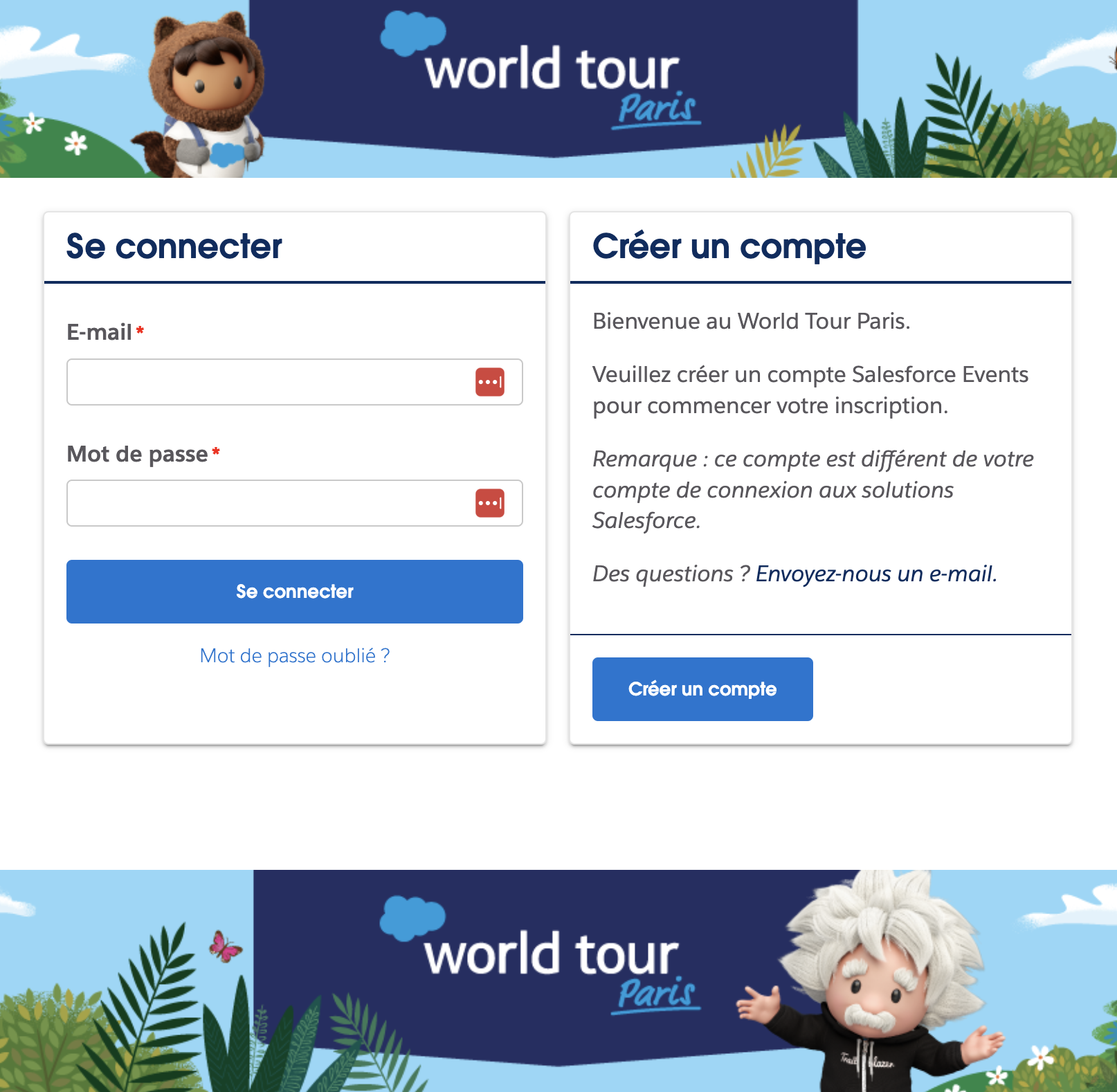 Inscription Salesforce World Tour Paris 2023