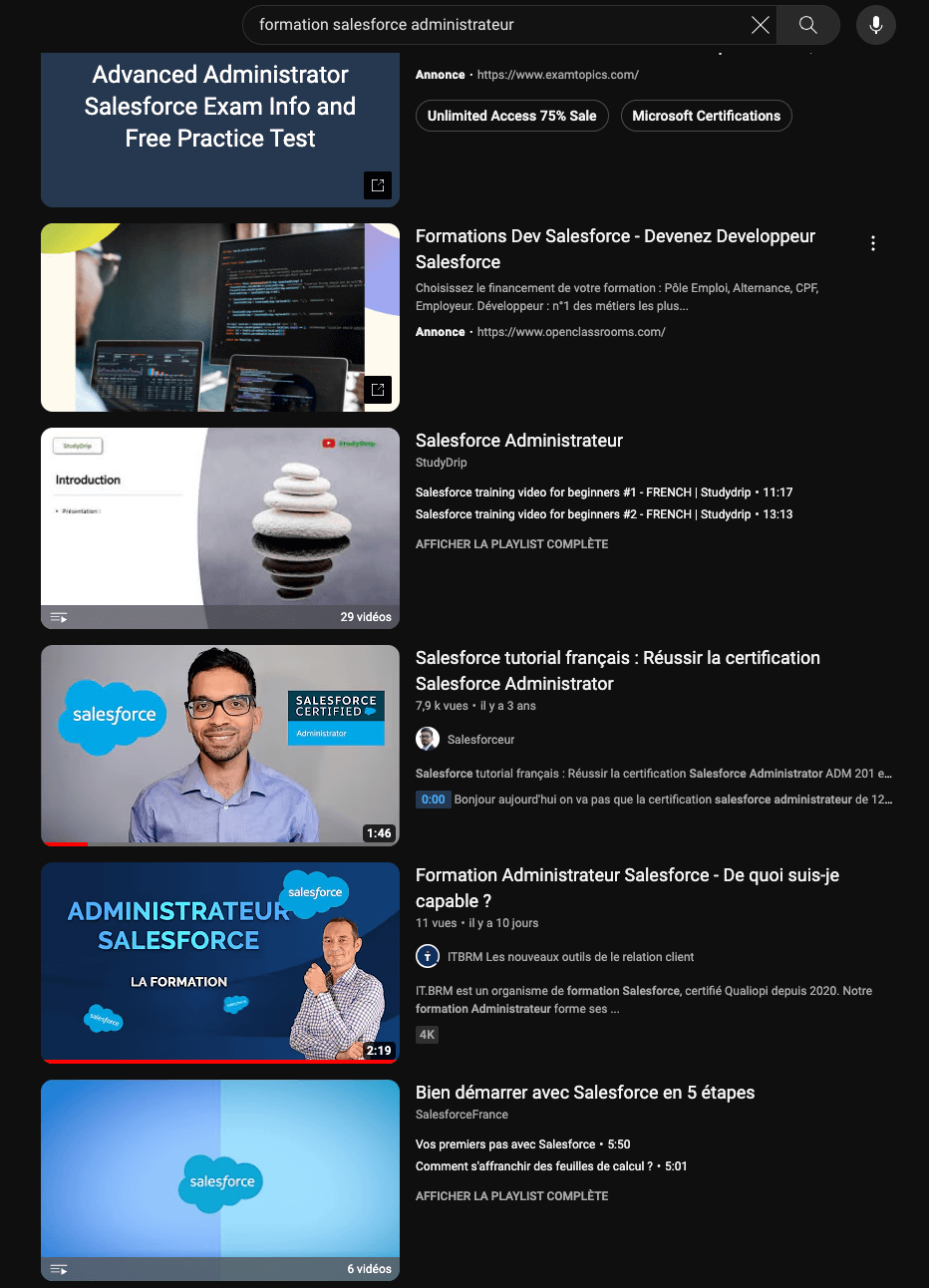 Résultats de recherche formation salesforce administrateur Résultats de recherche formation salesforce administrateur